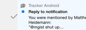 Swipe to read notifications in the Pivotal Tracker iOS app