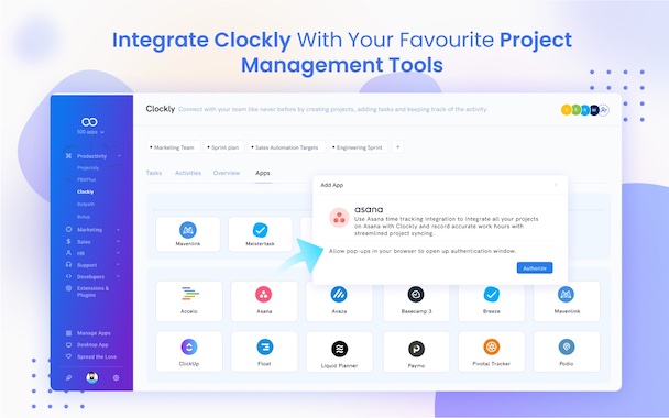 Integrate Clockly with your favourite project management tools
