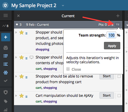 Setting Team Strength in Pivotal Tracker