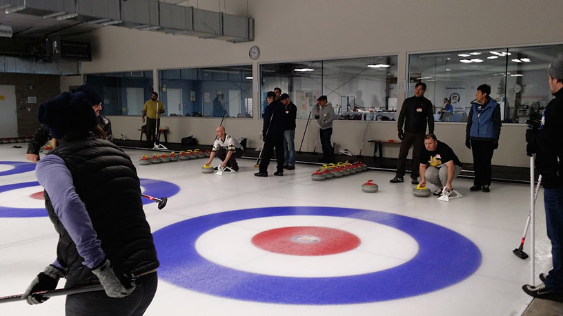 The Pivotal Tracker team goes curling