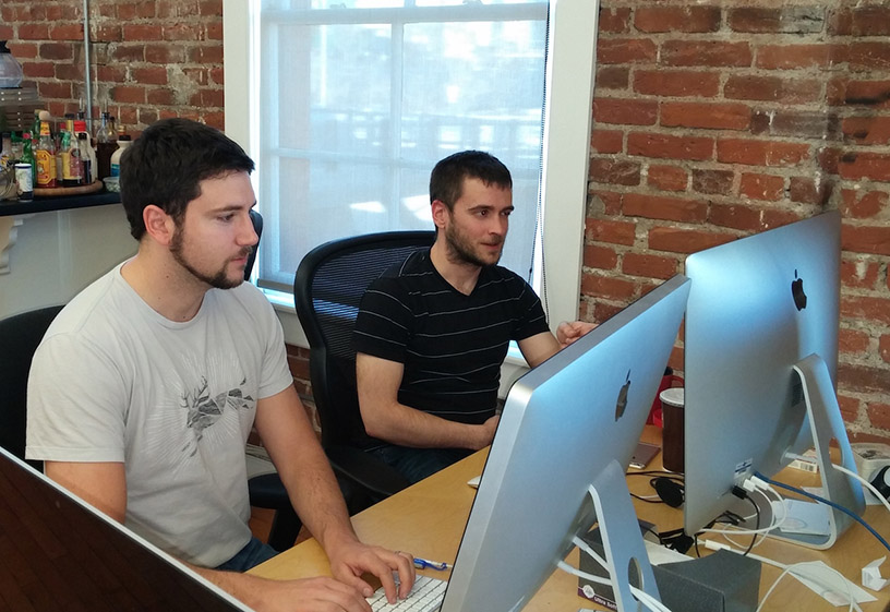 A developer pair working