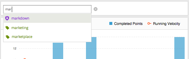 Filtering epics and labels in charts in Pivotal Tracker