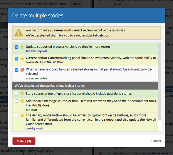 New Feature: Preventing Accidental Story Deletions blog post featured image