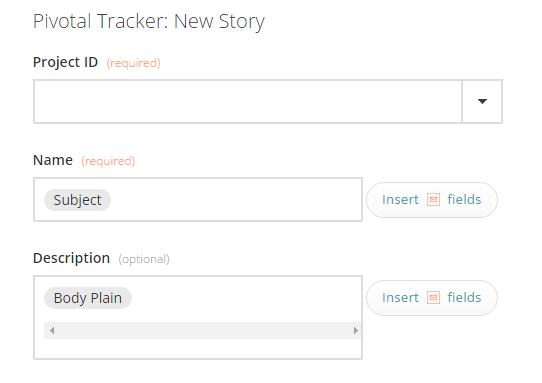 Select a Pivotal Tracker story
