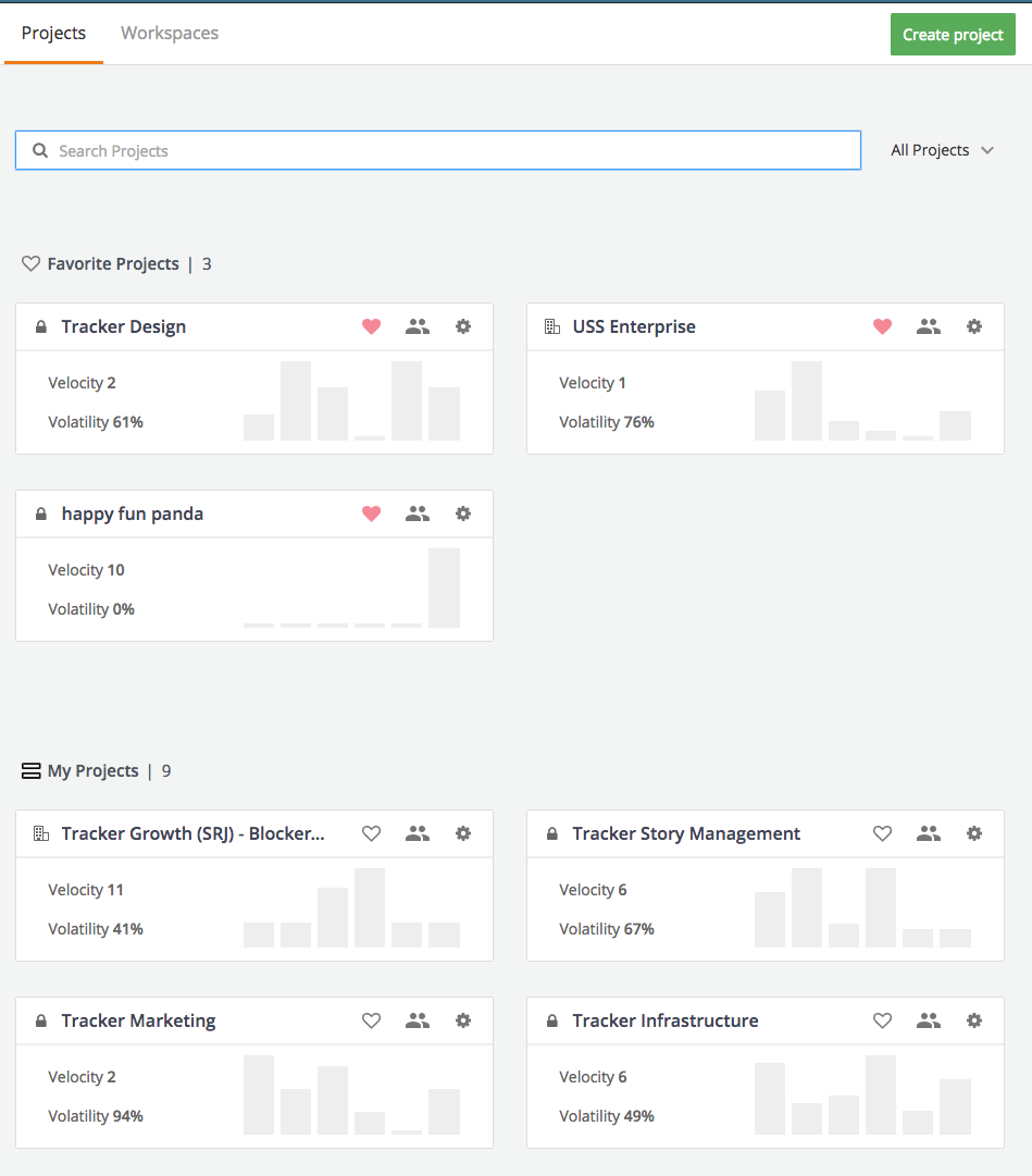 New Pivotal Tracker dashboard