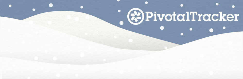 Pivotal Tracker logo in snow