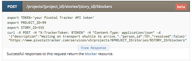 The blockers API endpoint.