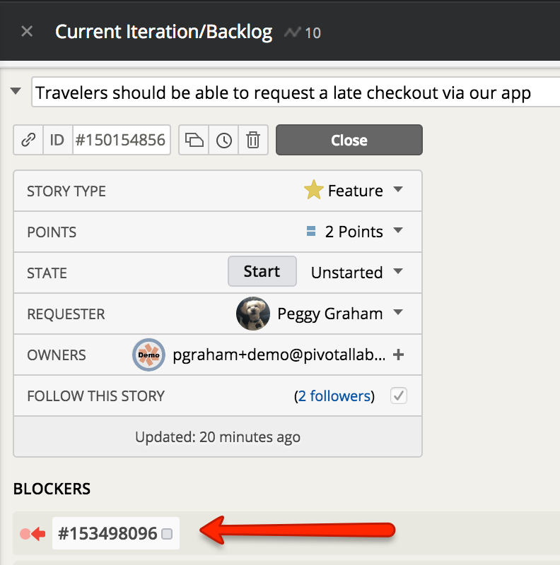 Managing story dependencies in Pivotal Tracker