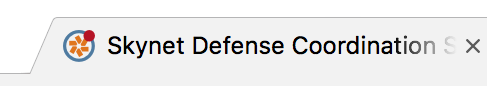 The new favicon indicating that Skynet has notifications waiting.