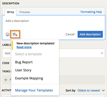 Pivotal Tracker custom story templates