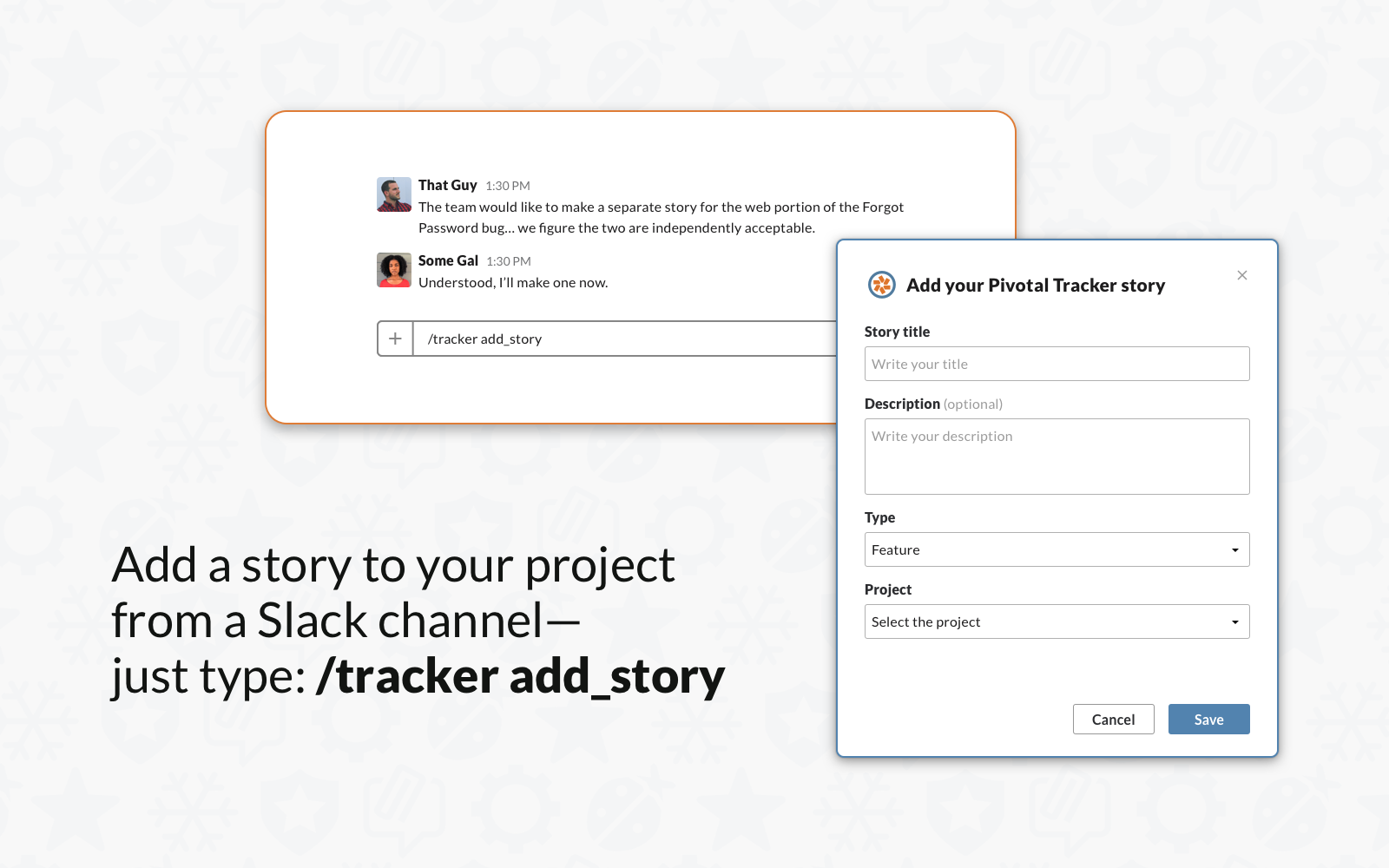 Add a story via Slack